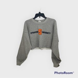 Syracuse Cropped Crewneck; Size Large